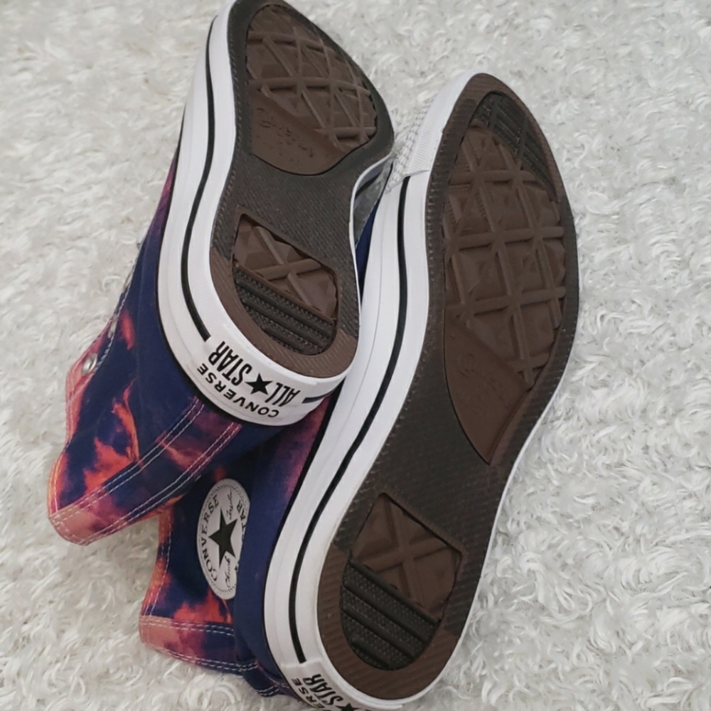 Converse High Top Sneakers in Purple and Pink Tie-Dye - Picture 5 of 5